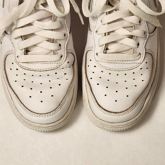 Nike DH2933-111 Air Force 1 GS Size 5Y Triple White Athletic Mid Top Sneakers - Picture 6 of 12